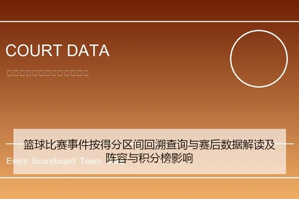 篮球比赛事件按得分区间回溯查询与赛后数据解读及阵容与积分榜影响